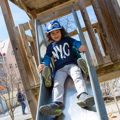 Der Spielplatz der Kindertagesstätte Sankt Josef in Kaufbeuren