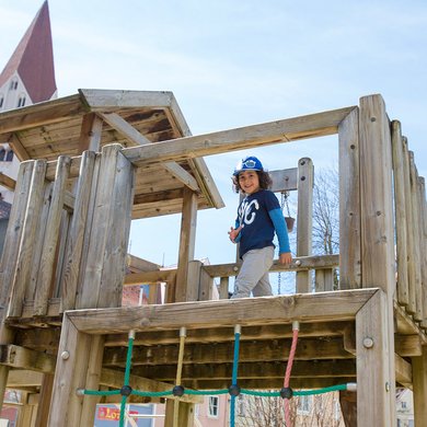 Der Spielplatz der Kindertagesstätte Sankt Josef in Kaufbeuren